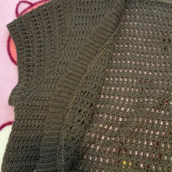 Dark Brown crop cardigan - Picture 3 of 3